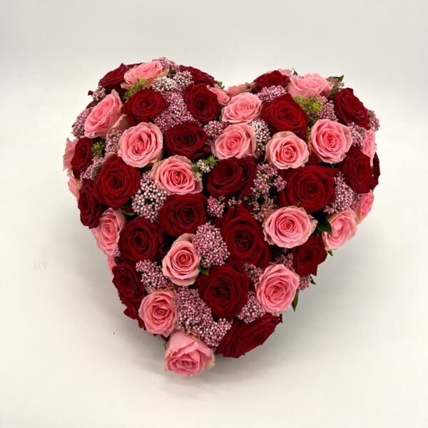 coeur roses deuil hommage