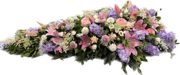 raquette fleurs pastel deuil hommage