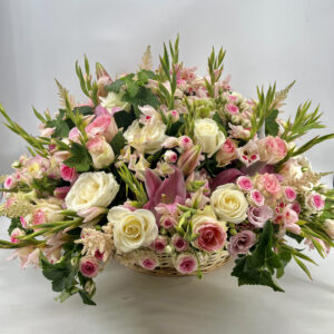 COUSSIN ROND DE FLEURS PASTEL