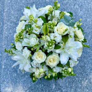 COUSSIN ROND BLANC ET VERT – Image 3