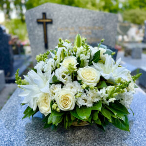 COUSSIN ROND BLANC ET VERT – Image 4