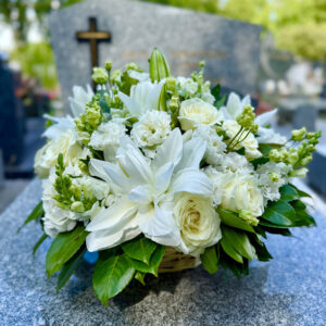 COUSSIN ROND BLANC ET VERT