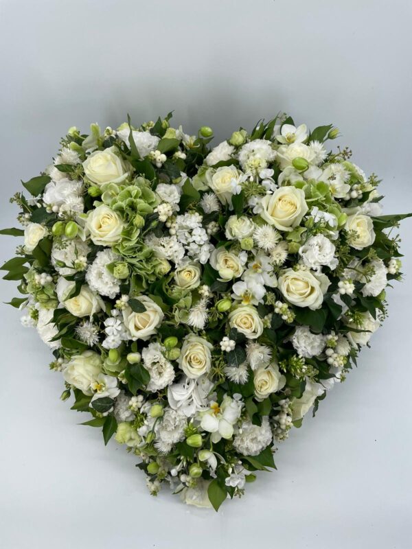 coeur blanc deuil hommage